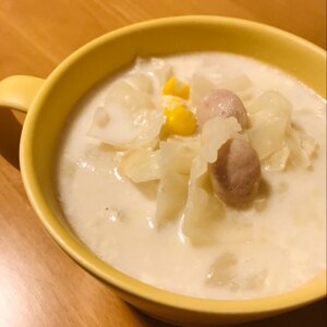 牛乳消費☆キャベツたっぷりミルクスープ